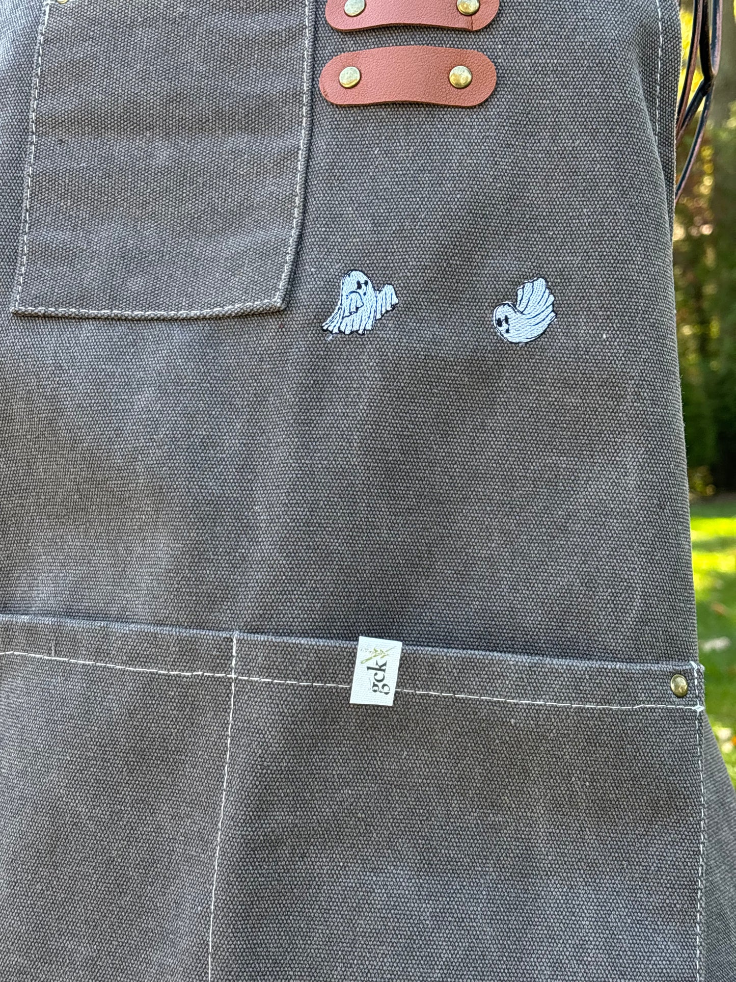 halloween canvas apron