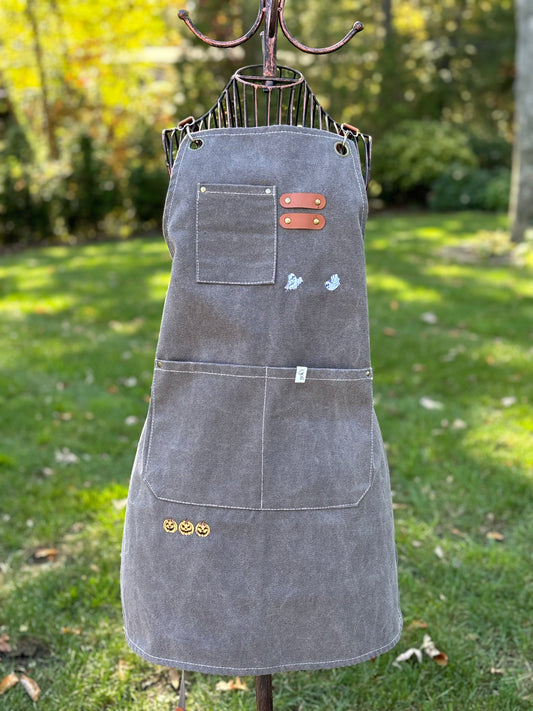 halloween canvas apron