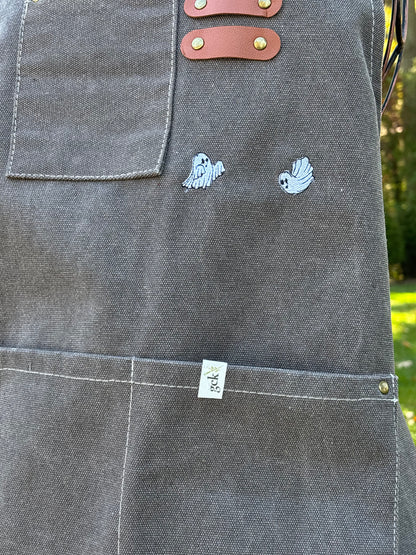 halloween canvas apron