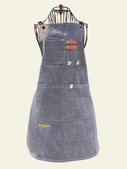 halloween canvas apron