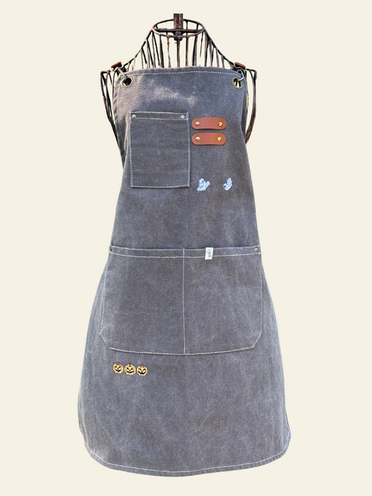 halloween canvas apron