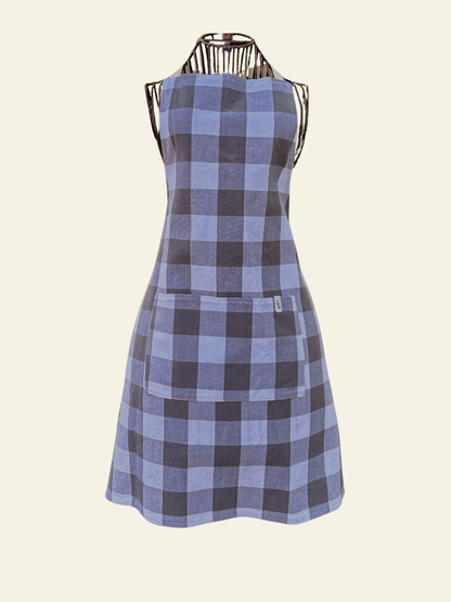 grey plaid apron