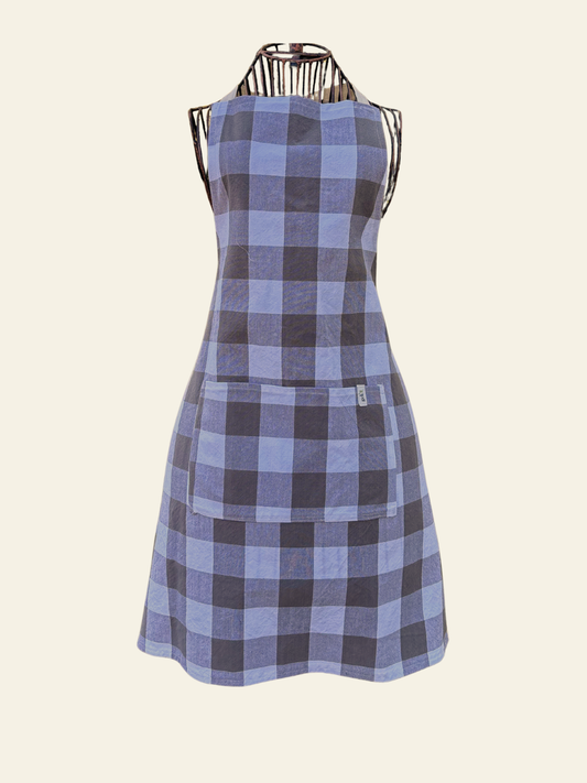 grey plaid apron
